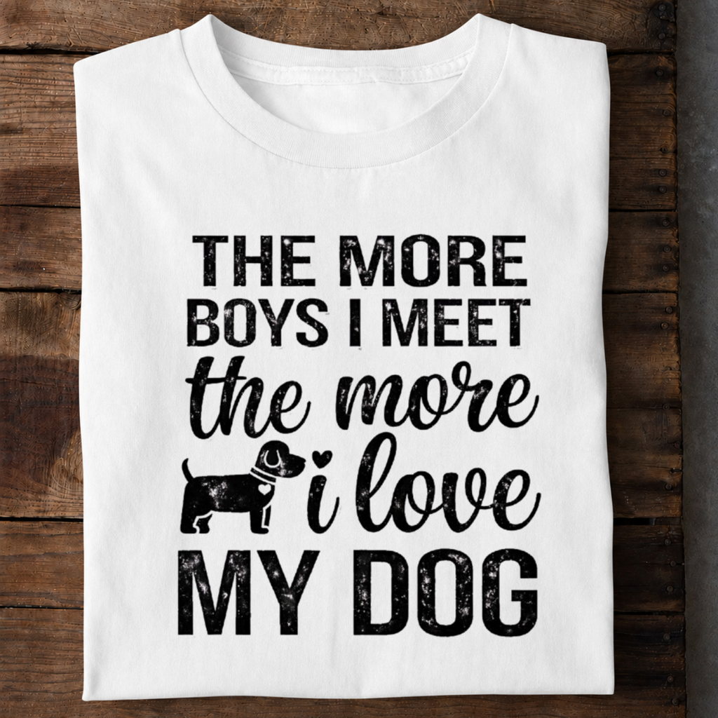 Dog Love More Premium Cotton T Shirt