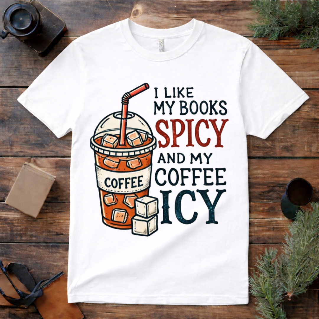 Coffee  Icy Book Spicy T Shirt