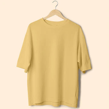 Premium Unisex Oversized Beige Cotton T-Shirt