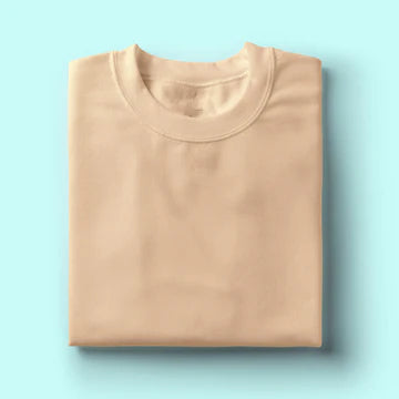 Premium Unisex Peach Cotton Round Neck T-Shirt