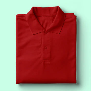 Premium Unisex Red Cotton Polo T-Shirt