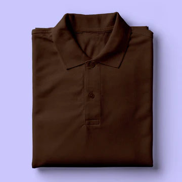 Premium Unisex Coffee Brown Cotton Polo T-Shirt