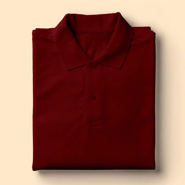 Premium Unisex Maroon Cotton Polo T-Shirt