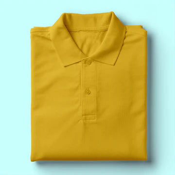 Premium Unisex Yellow Cotton Polo T-Shirt