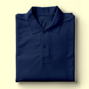Premium Unisex Navy Blue Cotton Polo T-Shirt