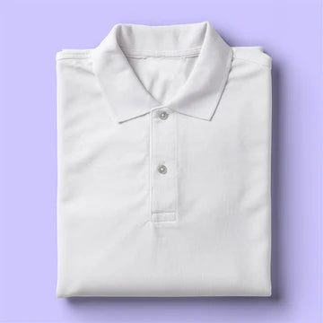 Premium Unisex White Cotton Polo T-Shirt